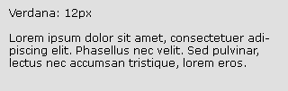 skrifttyper Verdana